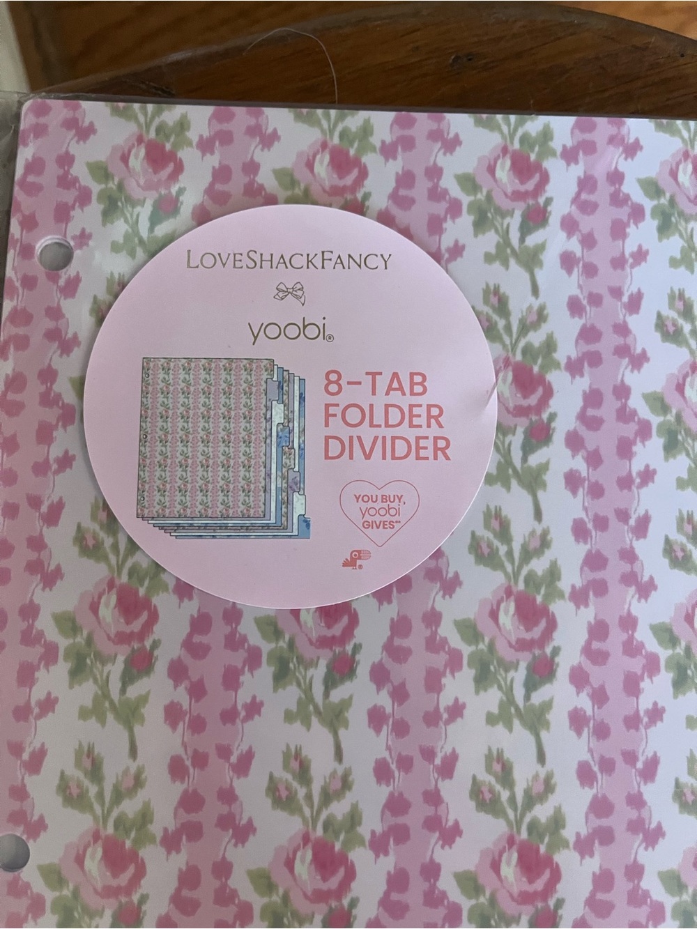 LoveShackFancy x Target - Yoobi Blooming Heirloom Tab Dividers, 8 Tabs - Picture 6 of 7